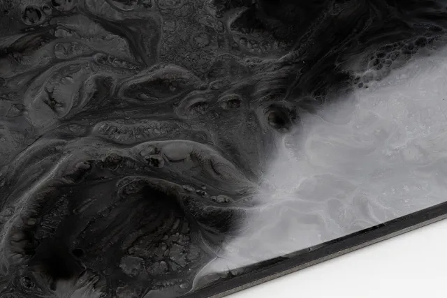 Epoxy Resin satin grey jet black varnish
