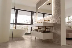 Microcement Floors bathroom cappuccino