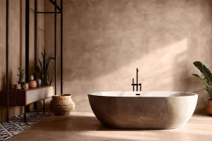 Microcement Floors bathroom nougat