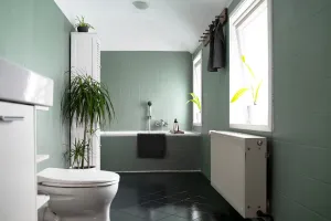 tile Paint Tile varnish sage bathroom