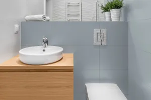 Tile varnish midnight bathroom